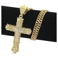 thumbnail image 3 of Hermosas Cadenas de Cruz SacredDiamon07 1Pza Oro Collar Cruz Dije 3.5x5.7cm Metal., 3 of 5
