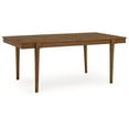 thumbnail image 3 of Jeyn Dining Table, Tapered Legs, Extendable 74-92 Inch Brown Hardwood, 3 of 5