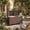 Brown, variant on Senfot Rattan Storage Box, Iron + Rattan, Waterproof Outdoor Storage for Patio Garden Tools Gray