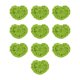 thumbnail image 1 of Ofertas Únicas 10 piezas de parches de ganchillo en forma de corazón para reparación de ropa de disfraz, manualidades y decoración verde, 1 of 6