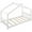 White, variant on imerelez Twin Size House Platform Bed with Headboard and Footboard,Roof Design,White