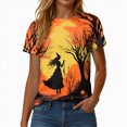 thumbnail image 5 of TOWED22 Halloween Shirts for Women Magical Halloween Shirt Cute Ghost Graphic Tees Spooky Season Casual Short Sleeve Fall Tops(Yellow,M), 5 of 9