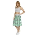 thumbnail image 3 of Women's Soccer Stripes Outdoor Sports Theme A-line Printed Skirt Casual Wear, 3XL, White Black and Green, by Ambesonne, 3 of 6