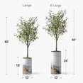 thumbnail image 3 of Artificial Tree in Modern Granite Effect Planter, Fake Olive Silk Tree for Indoor and Outdoor Home Decoration - 60" Overall Tall (Plant Pot Plus Tree), 3 of 5