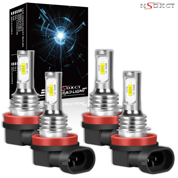 NSDXCT for Ford Focus 2012-2018 H11 H11 LED Headlight High Low Beam Bulbs 6000K White 4Pcs