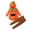 A1-Orange, variant on Plush Pumpkin Halloween Baby Cost-ume 2pcs Hooded Romper with Hat Toddler Outfit for Trick or Treat, 18-24 Months