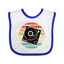 Inktastic Turn Table Record Player Retro Boys or Girls Baby Bib