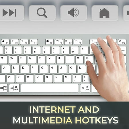Adesso - Multi-OS Scissor switch Desktop keyboard (White) - White