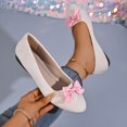 thumbnail image 2 of Taqqpue Women's Flats Shoes Women Casual Round Head Comfy Flats Sneakers Bow Decoration Casual Shoes Loafer Shoes for Women, 2 of 7