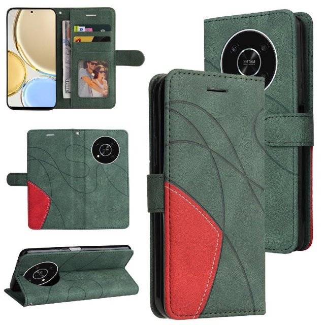 GANGXUN Flip Case for Honor X9 – Leather Wallet Cover with Card Slots, Kickstand & Color Stitching Protective Folio