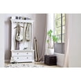 thumbnail image 4 of Classic White Hall Tree Coat Rack with Drawers, 4 of 10