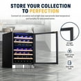 thumbnail image 3 of Newair 24 inch 46 Bottle Wine Cooler Refrigerator, Built-in Recessed Kickplate, Dual Zone Wine Fridge in Stainless Steel, 3 of 17