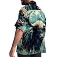 thumbnail image 3 of Yak Men's Short Sleeve Shirts, Casual, Printed, Button Down, Beach Shirt - Spread Collar Tops for Summer Beach Fun, 3 of 6