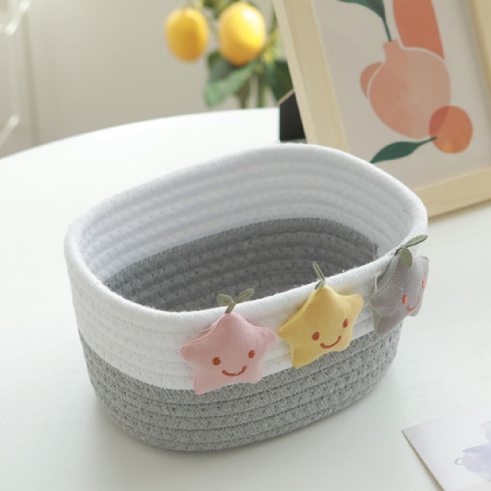 Small Basket Rope Baskets for Storage Cotton Woven Basket Bins for