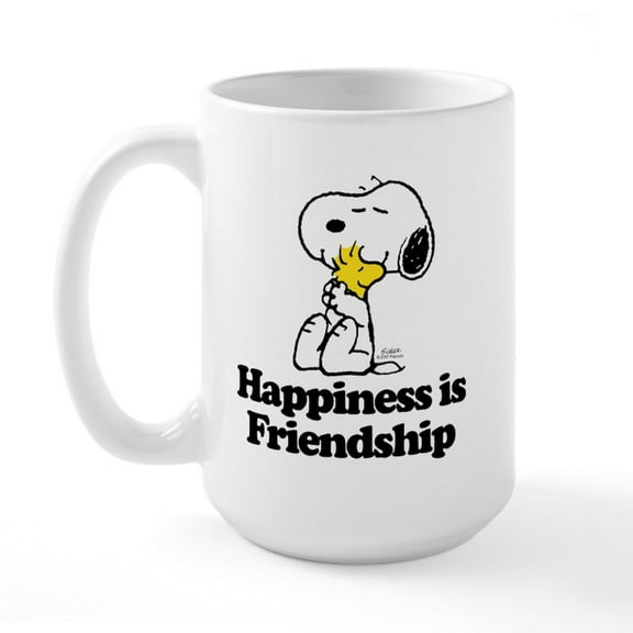 CafePress - Happiness Is Friendship - 15 oz Ceramic Large White Nolvety Mug