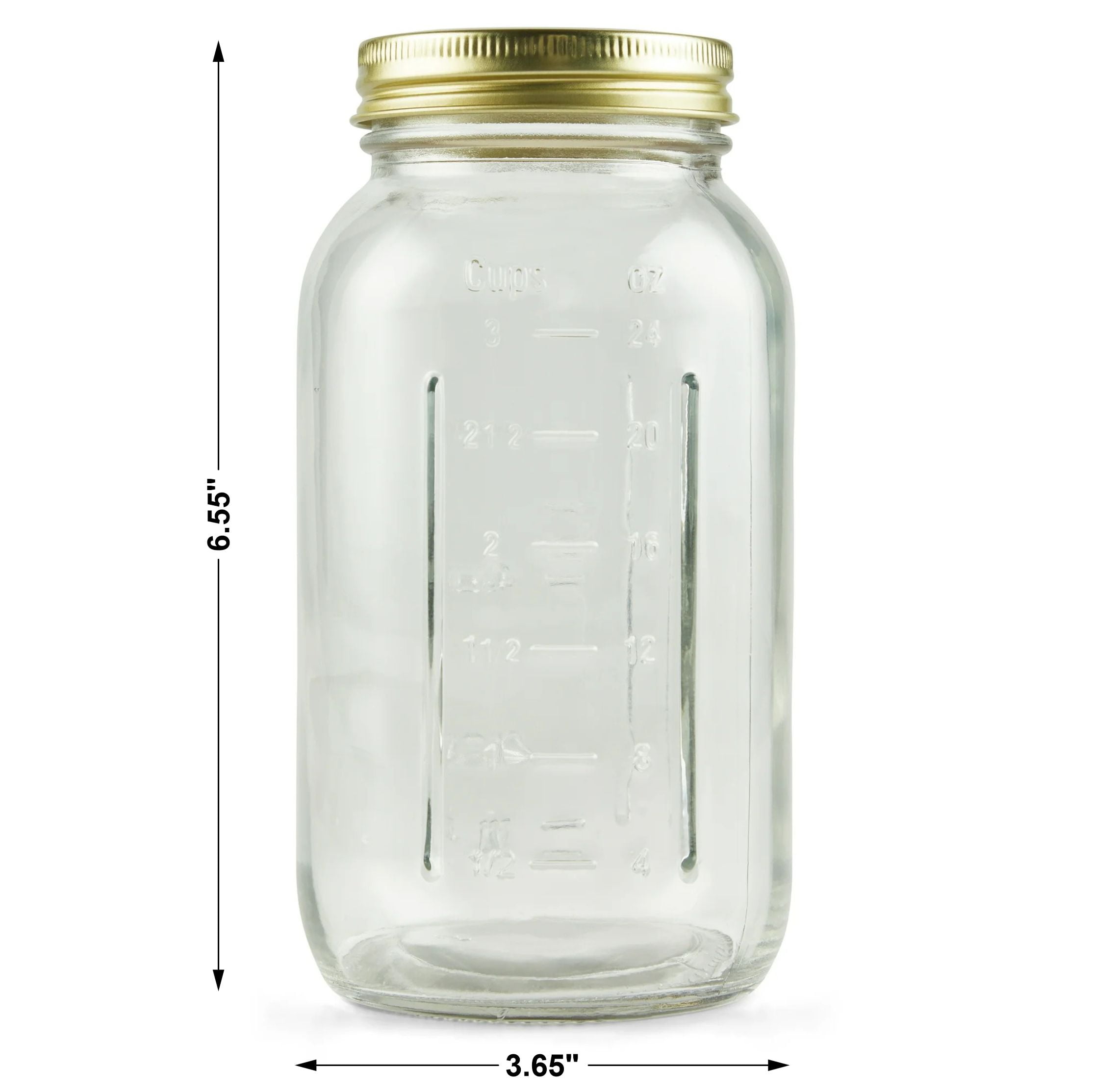 (2 pack) Mainstays 32 oz Airtight Glass Regular Mouth Canning Jars (12 Count)