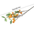 thumbnail image 3 of Anhility Halloween Pumpkin Stems Artificial Halloween Picks Autumn Pumpkin Stems with Green Leaves for Thanksgiving Day Harvest Festival Home Indoor Decorations, 28.74", Orange, 3 of 6