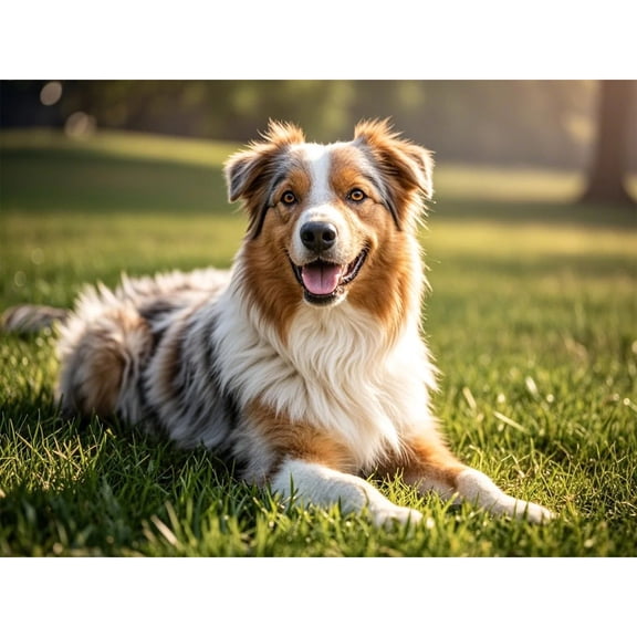 Australian Shepherd Diamond Art 5D Diamond Painting DIY Kits Full Round Drill Beads by Number Mosaic Handmade Arts and Crafts for Home Wall Living Room Bedroom Decor 12x16 inch / 30x40cm