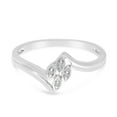 thumbnail image 6 of 10K White Gold Diamond Leaf Ring, 6 of 6
