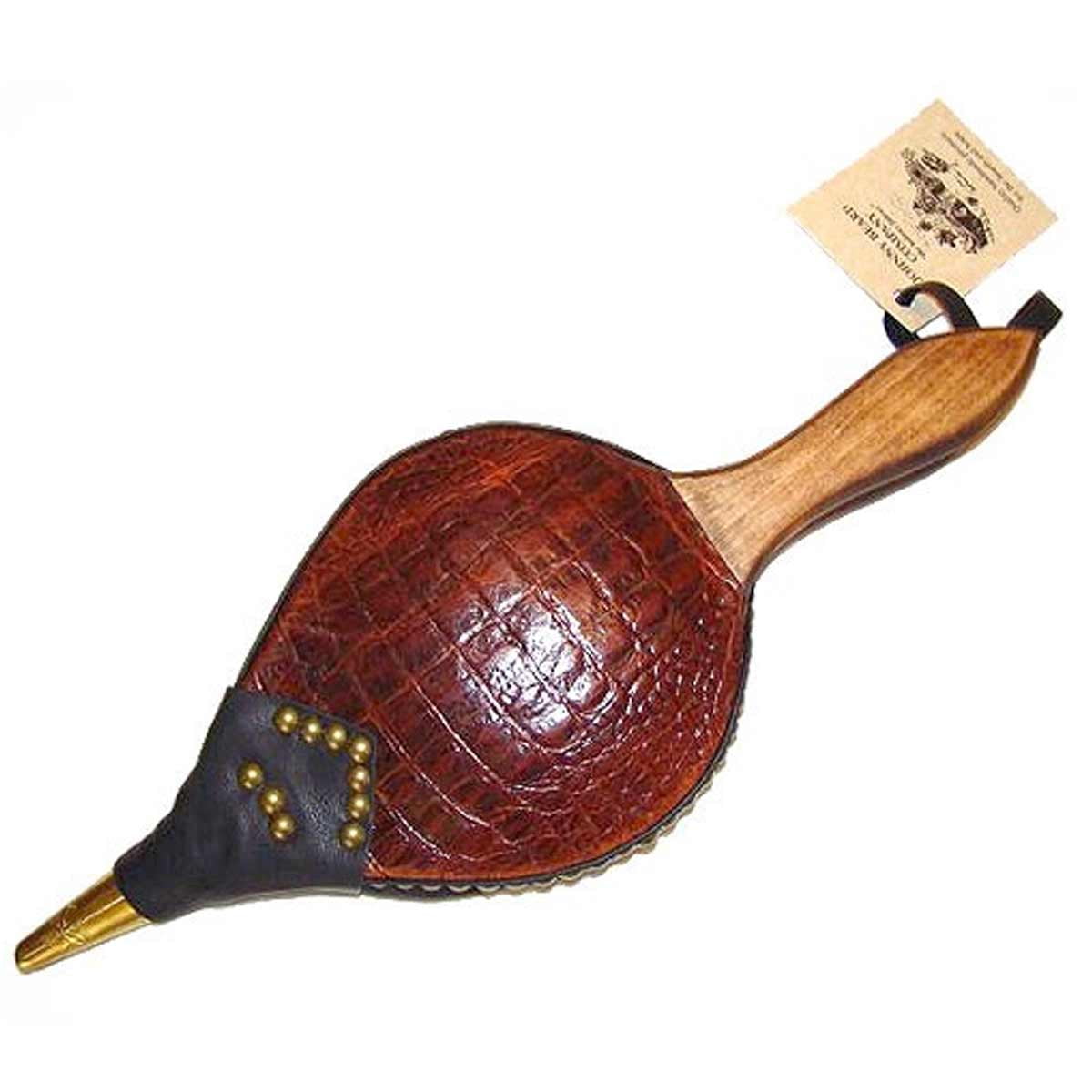 Johnny Beard Company Alligator Print Leather Bellows Brown