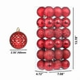 thumbnail image 2 of Taotanxi Red 2.36" Large Christmas Balls - Christmas Tree Decoration Ornaments Shatterproof Hanging Balls for Birthday Halloween Holiday Wedding Decorations Set of 36pcs, 2 of 8