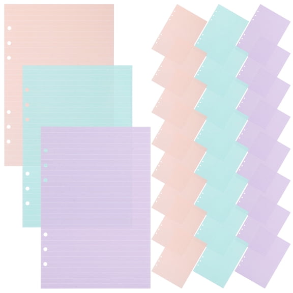 GOOHOCHY Refill Binder Paper Travelers Notebook Refills Assorted Color 3Pack