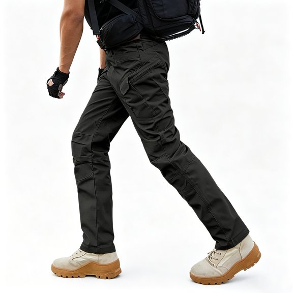 Men Outdoor Work Cargo Pants Stretch Sturdy Multi Pocket Regular Fit Long Trousers S-XXL