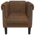 thumbnail image 2 of vidaXL Indoor Sofa Chair - Brown Faux Suede Leather, 2 of 5