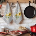 thumbnail image 6 of Sunflower Kitchen Towels Set of 2, Vintage Botanical Absorbent Dish Towels for Kitchen, Microfiber Hand Towel, Quick Drying Tea Towel for Cleaning Decorative Dishcloths Farmhouse Floral Grey, 6 of 7