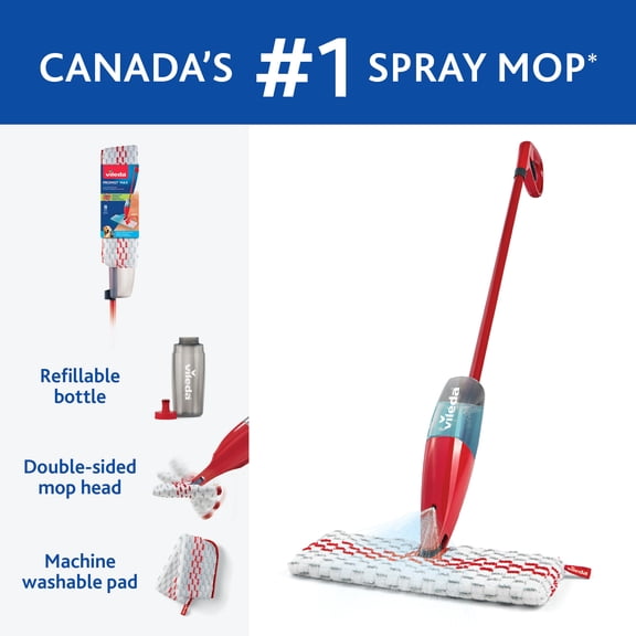 Vileda ProMist MAX Spray Mop – Microfibre Double-Sided Mop