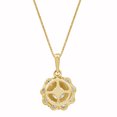 thumbnail image 5 of Unique Moments 1.00 ct Lab Grown Diamond Round Halo Pendant Necklace in 14K Yellow Gold, 5 of 5