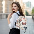 thumbnail image 6 of FORMRS Mini Backpack Purse for Women Travel Daypack Casual Shoulder Bag, Beige Butterflies, 6 of 7