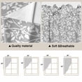 thumbnail image 5 of Grey Spring Floral Swag Curtains for Kitchen/Bedroom/Living Room, Farmhouse Flowers Elegant Pastoral Scalloped Curtains 63 Inch Long, Window Swag Topper Curtains Valances 2 Panels Set 36"x63", 5 of 8