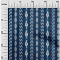thumbnail image 1 of oneOone Viscose Jersey Fabric Stripe Ikat Print Sewing Fabric BTY 60 Inch Wide, 1 of 1