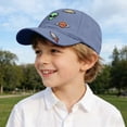 thumbnail image 2 of CAUYDY 4T 5T 6T 7T Kids Baseball Cap Hat Cotton Cute Letter Adjustable Toddler Hat for Baby Boys Unisex-Child (Sizes One Size,B1-Dark Blue), 2 of 7