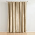 thumbnail image 2 of Lush Decor Glam Pleated Velvet Light Filtering Window Curtain Panels?? Pair 38" W X 84" L Neutral?? - Velvet Curtains - Drapes - Tan Curtains - Glam Decor, 2 of 9