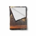thumbnail image 2 of Beach Soft Flannel Fleece Blanket, Dramatic Sunrise in Cancun Cloudscape Skyline Calm Ocean Coastal Picture, Cozy Plush for Indoor and Outdoor Use, 70" x 90", Blue Grey Orange Yellow, by Ambesonne, 2 of 6
