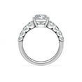 thumbnail image 2 of 3.00 Ct Radiant Cut Moissanite Diamond Trendy Engagement Ring for Fiancee 18K White Gold Size 6 by Caratup, 2 of 8