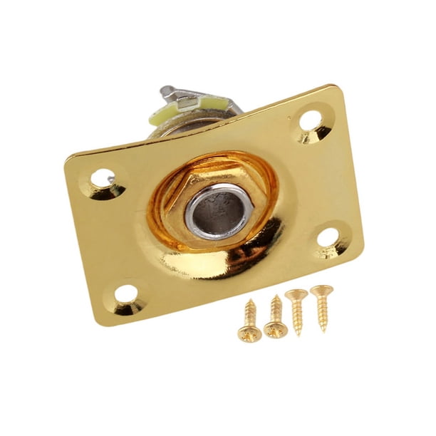 Soidarity Panel de toma de Audio para guitarra eléctrica Gibson TL, 1/4 , 6,35mm, montaje de conector de Audio cuadrado Type11 NO11 Soidarity OD0056-03