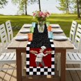 thumbnail image 4 of Table Runners 70 Inches Long Dress Scarves, Chef Farmhouse Coffee/Dining/Kitchen Table Decor, Holiday Table Runner, Cartoon Cute Watercolor Cooking Red Black 13x70 Inch, 4 of 9