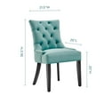 thumbnail image 4 of Modway Regent Tufted Performance Velvet Dining Side Chairs - Set of 2 in Mint, 4 of 10