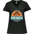 thumbnail image 3 of Inktastic Bermuda Vacation Trip Women's Plus Size V-Neck T-Shirt, 3 of 5