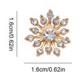 thumbnail image 4 of 2 Pieces Hairpin Headdress Flat Back Non-perforated Design Shiny Rhinestones Beautiful Pearl Flower Buckle for Dancing Party Type 6, 4 of 6