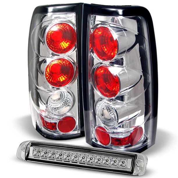 Fits 20032006 Chevy Silverado GMC Sierra Clear Tail Lights+LED 3rd