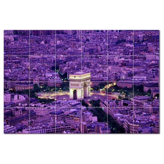Famous Places Ceramic Tile Mural Kitchen Backsplash Bathroom Shower, 404781-L64