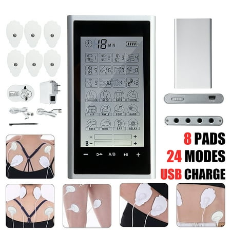 Grtsunsea 24 Modes Electric Therapy Machine Massager Muscle Massaging Shoulder Waist Back Pain Relief Relaxer USB Charging