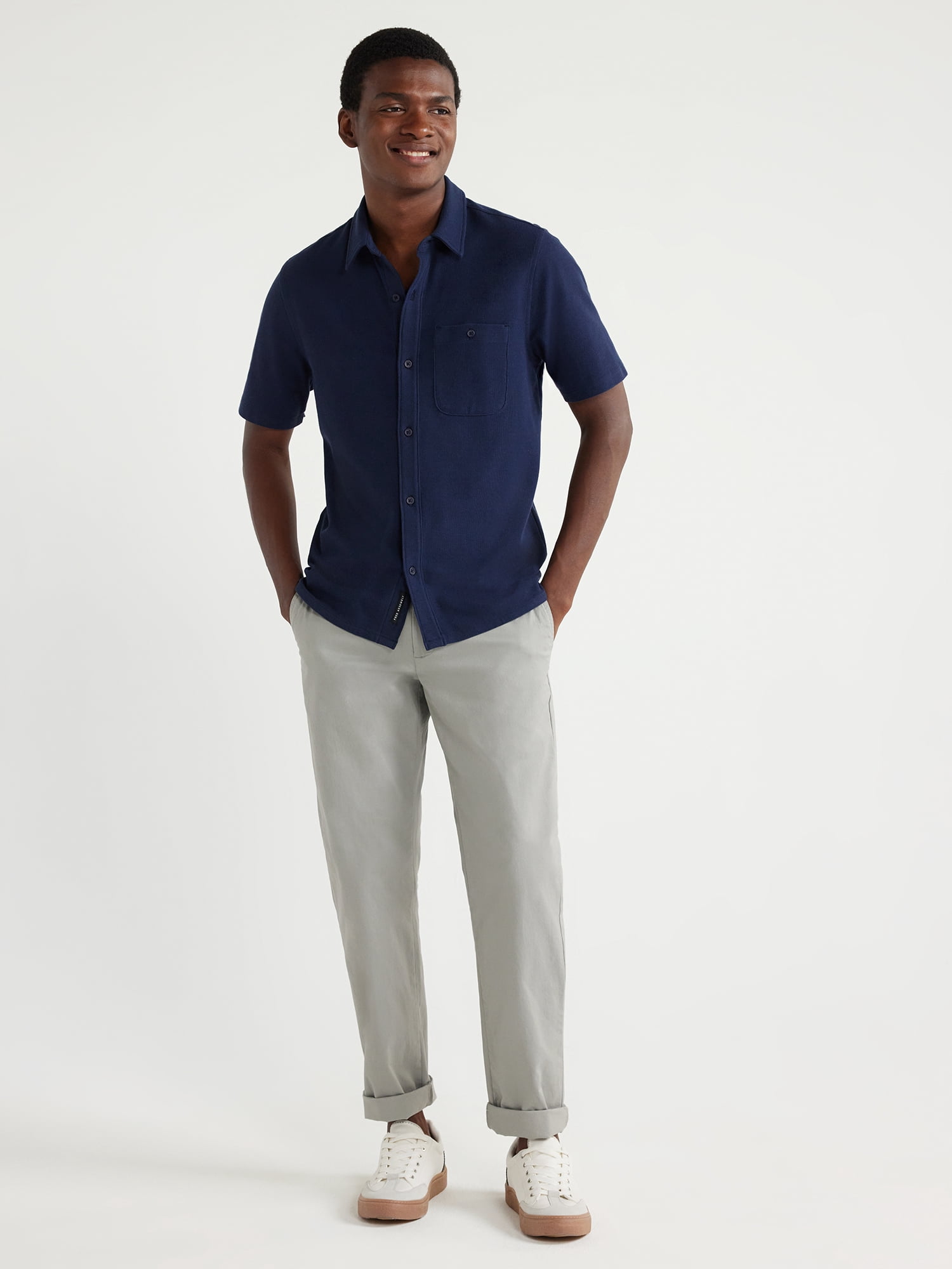 Free Assembly Men's Straight Tapered Fit Chino Pants, Sizes 29-42