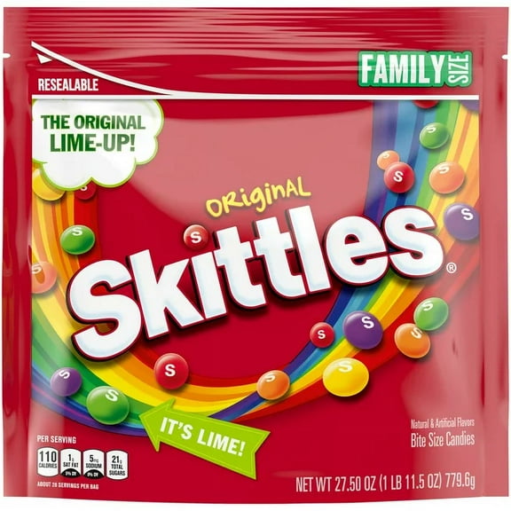 Skittles Original Chewy Candy, Family Size - 27.5 oz Bag