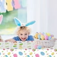 thumbnail image 2 of Moocorvic Easter Tablecloths 54x108 Disposable Rectangle Plastic Table Cloth for Spring Easter Day Table Decorations and Party Supplies, 2 of 6