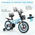 thumbnail image 6 of Costway 16" Kid’s Bike for 4-7 with Height-Adjustable Handlebar & Saddle Handbrake Blue, 6 of 10